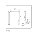 Vòi rửa chén nóng lạnh Malloca K589-S / Inox 304